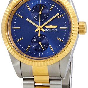 Invicta Damklocka 29441 Specialty Blå/Gulguldtonat stål Ø36 mm