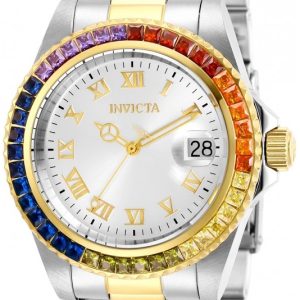 Invicta Damklocka 29665 Silverfärgad/Gulguldtonat stål Ø40 mm