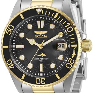 Invicta Damklocka 30483 Pro Diver Svart/Gulguldtonat stål Ø38 mm