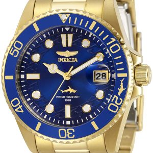 Invicta Damklocka 30484 Pro Diver Blå/Gulguldtonat stål Ø38 mm