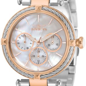 Invicta Damklocka 30648 Bolt Vit/Roséguldstonat stål Ø36 mm