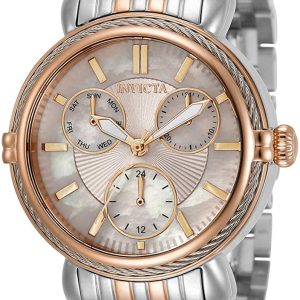 Invicta Damklocka 30870 Vit/Roséguldstonat stål Ø34 mm