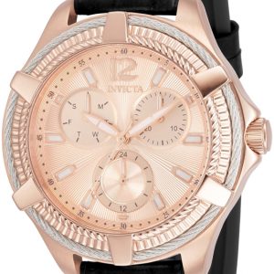 Invicta Damklocka 30892 Roséguldstonad/Läder Ø41 mm