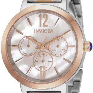 Invicta Damklocka 31087 Angel Vit/Roséguldstonat stål Ø39 mm