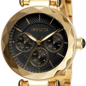 Invicta Damklocka 31298 Angel Svart/Gulguldtonat stål Ø36 mm