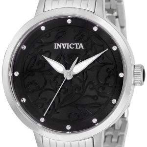 Invicta Damklocka 31939 Wildflower Svart/Stål Ø36 mm