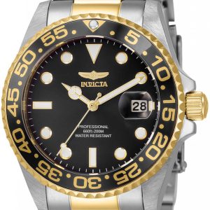 Invicta Damklocka 33261 Pro Diver Svart/Gulguldtonat stål Ø38 mm