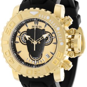 Invicta Damklocka 34904 Marvel Gulguldstonad/Gummi Ø46 mm