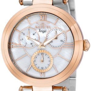 Invicta Damklocka 35332 Angel Vit/Roséguldstonat stål Ø36 mm