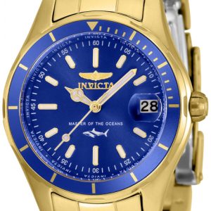 Invicta Damklocka 35603 Pro Diver Blå/Gulguldtonat stål Ø34 mm