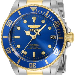 Invicta Damklocka 35849 Pro Diver Blå/Gulguldtonat stål Ø36 mm