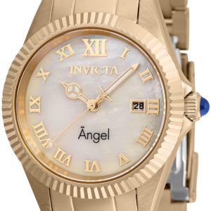 Invicta Damklocka 36059 Angel Vit/Roséguldstonat stål Ø38 mm