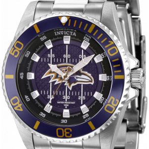 Invicta Damklocka 36938 Nfl Lila/Stål Ø38 mm