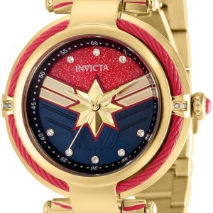 Invicta Damklocka 36953 Marvel Flerfärgad/Gulguldtonat stål Ø40 mm