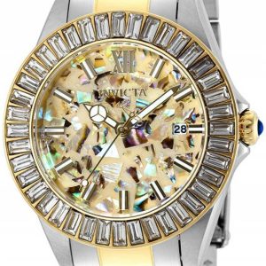 Invicta Damklocka 36975 Angel Beige/Gulguldtonat stål Ø38 mm