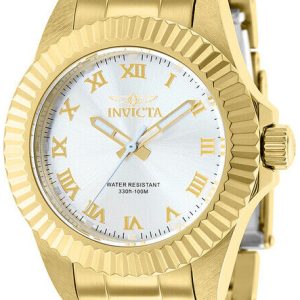 Invicta Damklocka 37423 Pro Diver Silverfärgad/Gulguldtonat stål