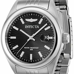 Invicta Damklocka 38422 Aviator Svart/Stål Ø38 mm