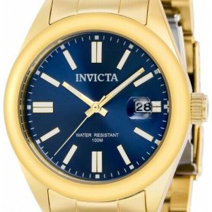 Invicta Damklocka 38482 Pro Diver Blå/Gulguldtonat stål Ø38 mm