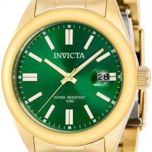 Invicta Damklocka 38484 Pro Diver Grön/Gulguldtonat stål Ø38 mm