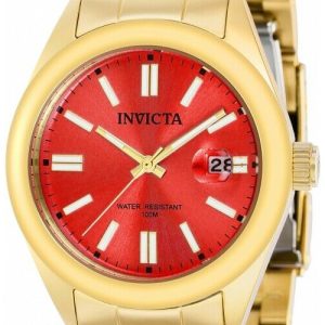 Invicta Damklocka 38485 Pro Diver Röd/Gulguldtonat stål Ø38 mm