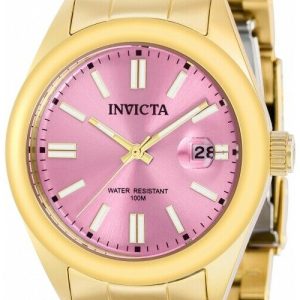 Invicta Damklocka 38486 Pro Diver Rosa/Gulguldtonat stål Ø38 mm