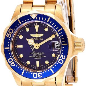 Invicta Damklocka 8944 Pro Diver Blå/Gulguldtonat stål Ø23 mm