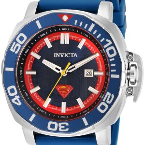 Invicta Dc Comics Herrklocka 35078 Blå/Gummi Ø48 mm