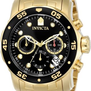 Invicta Herrklocka 0072 Pro Diver Svart/Gulguldtonat stål Ø48 mm