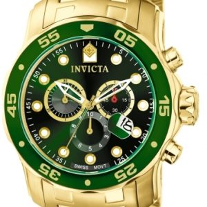 Invicta Herrklocka 0075 Pro Diver Grön/Stål Ø48 mm