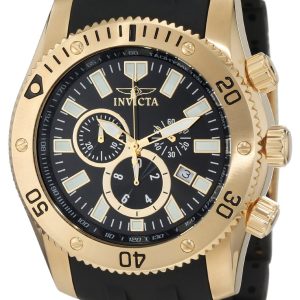 Invicta Herrklocka 0140 Sea Spider Svart/Guldtonat stål Ø50 mm