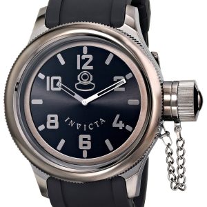 Invicta Herrklocka 0394 Russian Diver Svart/Stål Ø52 mm