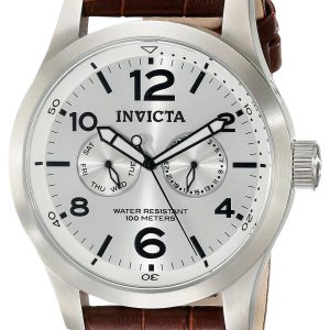 Invicta Herrklocka 0765 II Silverfärgad/Läder Ø48 mm