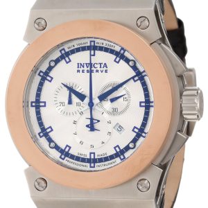 Invicta Herrklocka 10950 Akula Reserve Silverfärgad/Läder Ø52 mm