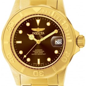 Invicta Herrklocka 11240 Pro Diver Brun/Gulguldtonat stål Ø43 mm