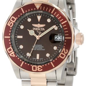 Invicta Herrklocka 11241 Pro Diver Brun/Roséguldstonat stål Ø40 mm