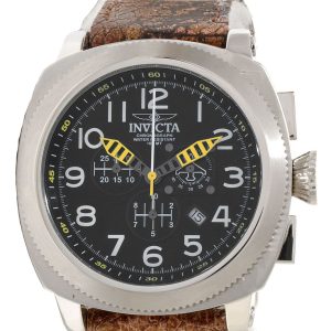 Invicta Herrklocka 12313 Aviator Svart/Läder Ø50 mm