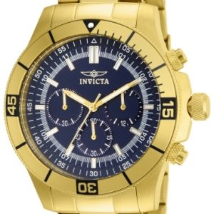 Invicta Herrklocka 12844 Specialty Blå/Gulguldtonat stål Ø45 mm