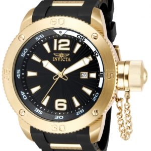 Invicta Herrklocka 12964 Force Svart/Gulguldtonat stål Ø51.5 mm