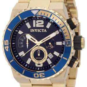 Invicta Herrklocka 1344 Pro Diver Blå/Guldtonat stål Ø48 mm