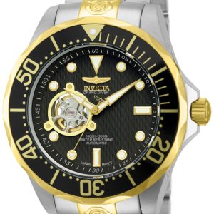 Invicta Herrklocka 13705 Pro Diver Svart/Gulguldtonat stål Ø47 mm