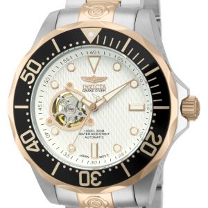 Invicta Herrklocka 13707 Pro Diver Vit/Roséguldstonat stål Ø47 mm