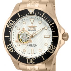 Invicta Herrklocka 13712 Pro Diver Vit/Roséguldstonat stål Ø47 mm