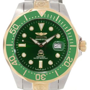 Invicta Herrklocka 13928 Pro Diver Grön/Gulguldtonat stål Ø47 mm