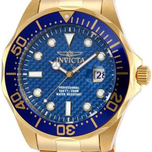 Invicta Herrklocka 14357 Pro Diver Blå/Gulguldtonat stål Ø47 mm