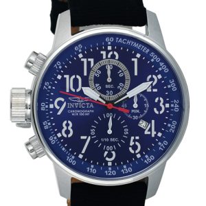 Invicta Herrklocka 1513 Force Lefty Blå/Textil Ø46 mm