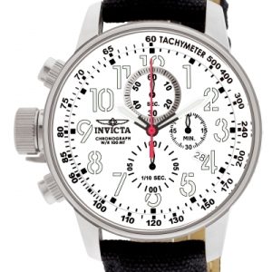 Invicta Herrklocka 1514 Force Lefty Silverfärgad/Textil Ø46 mm