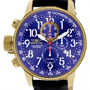 Invicta Herrklocka 1516 Force Lefty Blå/Textil Ø46 mm