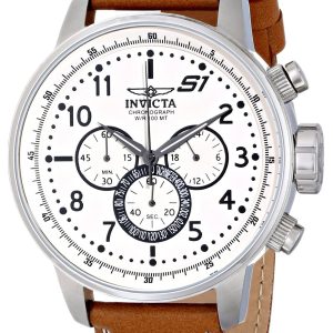 Invicta Herrklocka 16009 S1 Vit/Läder Ø48 mm