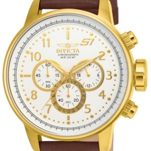 Invicta Herrklocka 16011 S1 Vit/Läder Ø48 mm