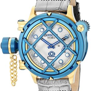 Invicta Herrklocka 16199 Russian Diver Silverfärgad/Läder Ø52 mm